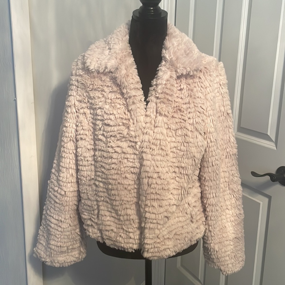 REVOLVE Cream Teddy Jacket Plush Faux Fur